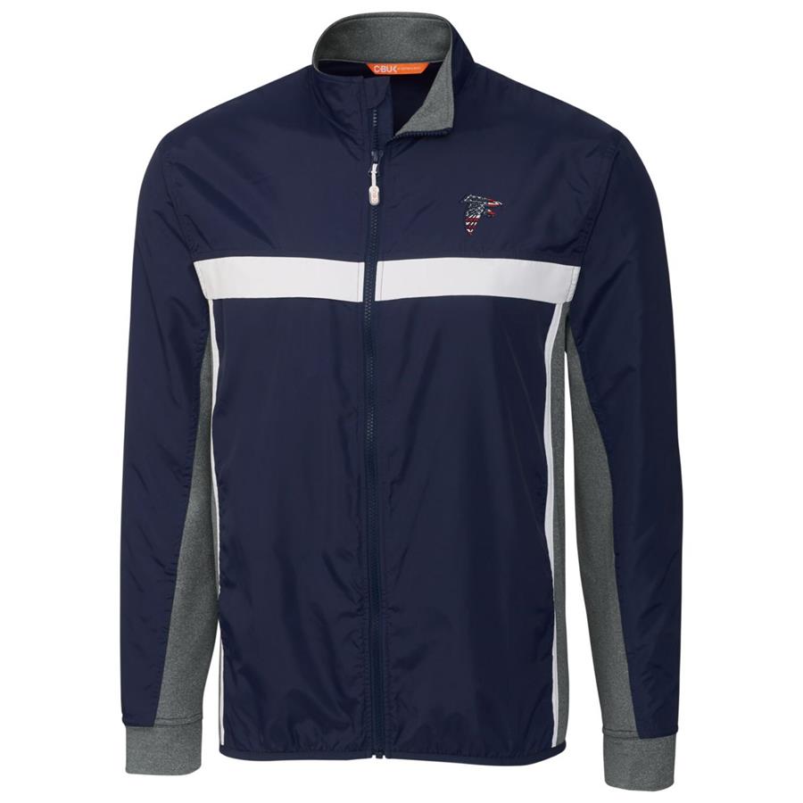 Atlanta Falcons Cutter & Buck Americana Swish Full-Zip Jacket - Navy