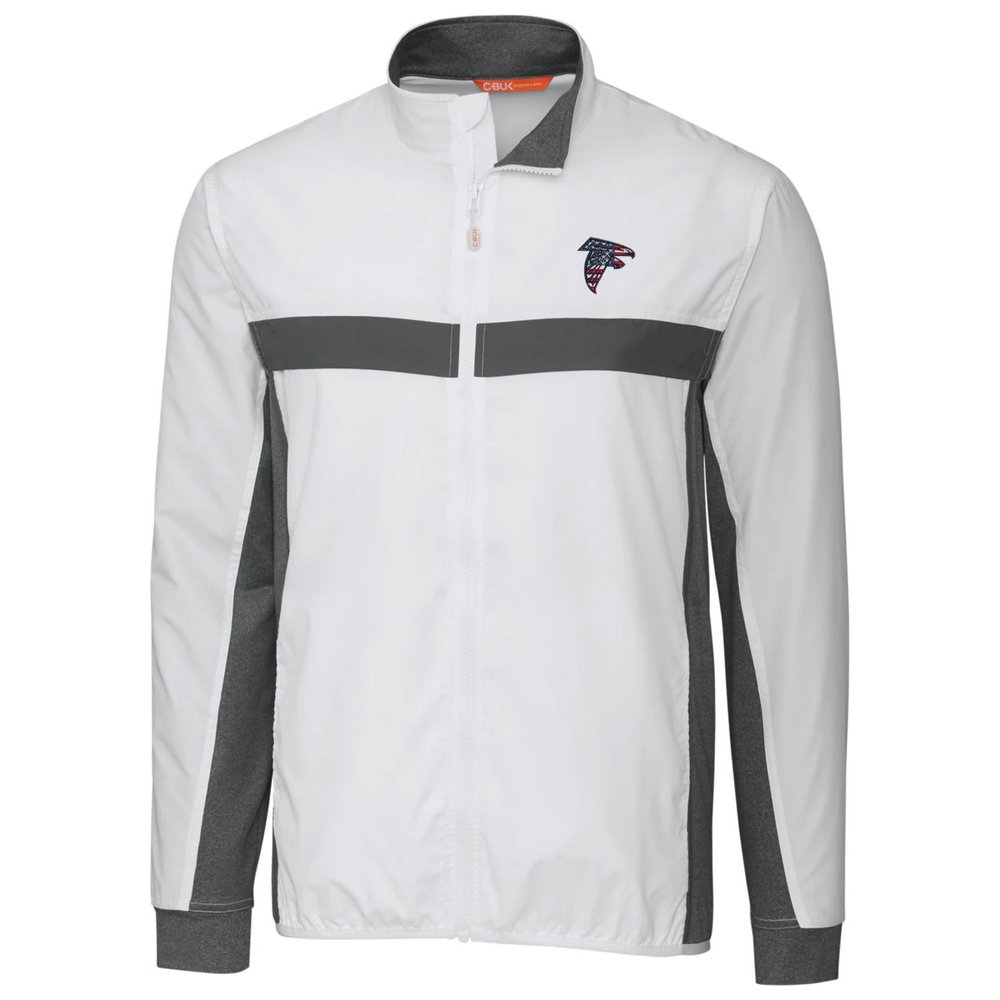 Atlanta Falcons Cutter & Buck Americana Swish Full-Zip Jacket - White