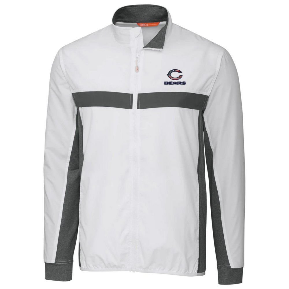 Chicago Bears Cutter & Buck Americana Swish Full-Zip Jacket - White