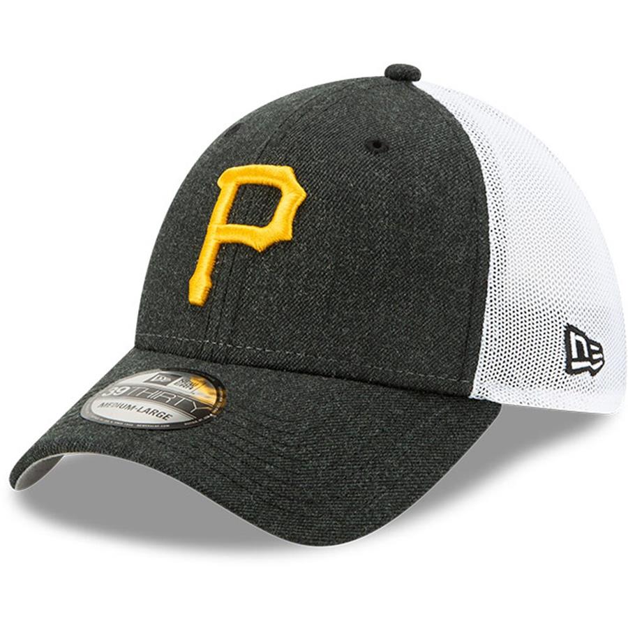 Pittsburgh Pirates New Era 39THIRTY Logo Turn Flex Hat - Black