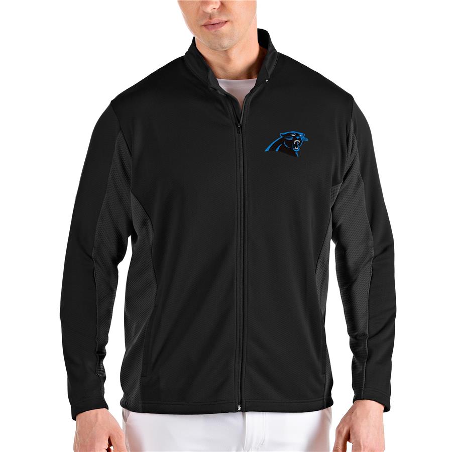 Carolina Panthers Antigua Passage Full-Zip Jacket - Black