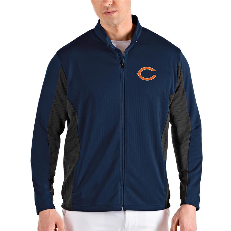 Chicago Bears Antigua Passage Full-Zip Jacket - Navy