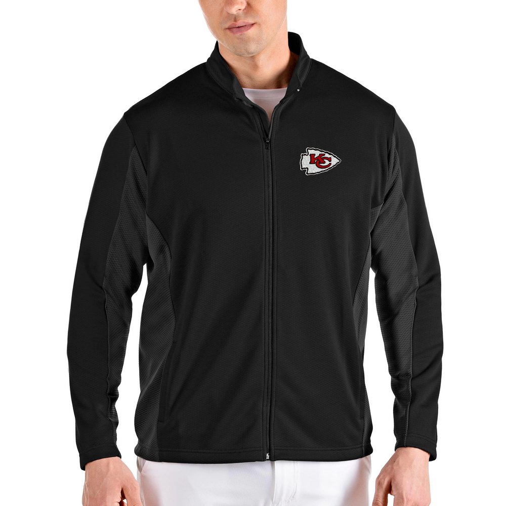 Kansas City Chiefs Antigua Passage Full-Zip Jacket - Black