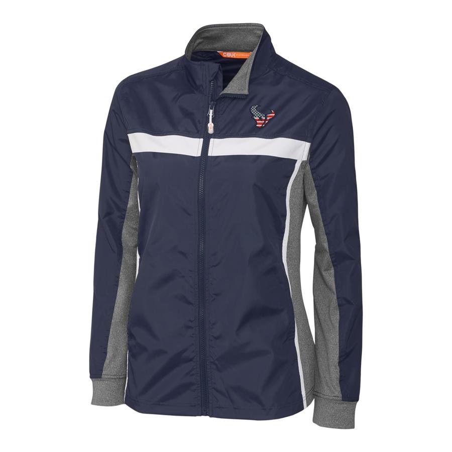 Houston Texans Cutter & Buck Women's Americana Swish Full-Zip Jacket - Navy