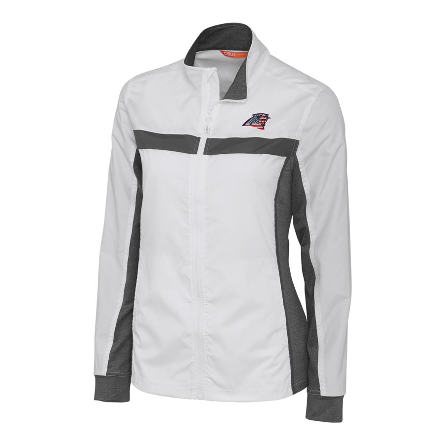 Carolina Panthers Cutter & Buck Women's Americana Swish Full-Zip Jacket - White