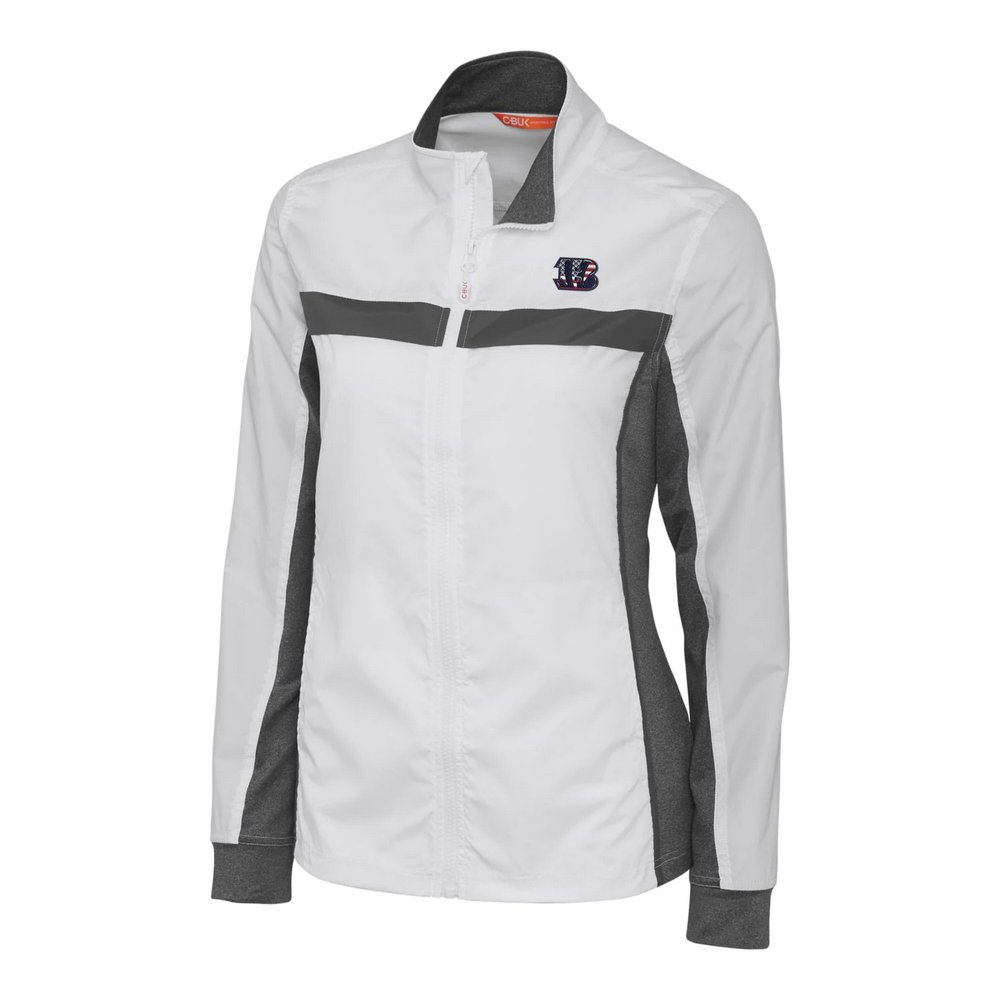 Cincinnati Bengals Cutter & Buck Women's Americana Swish Full-Zip Jacket - White