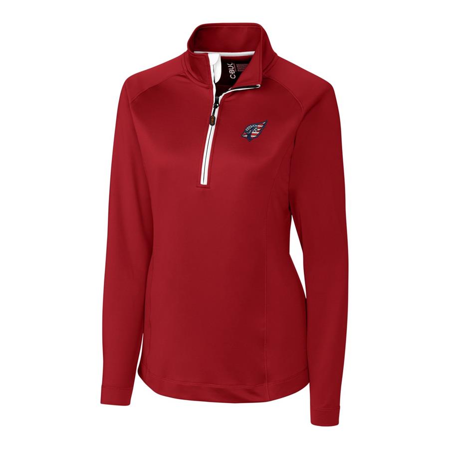 Arizona Cardinals Cutter & Buck Women's Americana Jackson Half-Zip Overknit Pullover Jacket - Cardinal