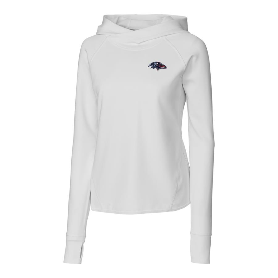Baltimore Ravens Cutter & Buck Women's Americana Traverse Pullover Hoodie - White