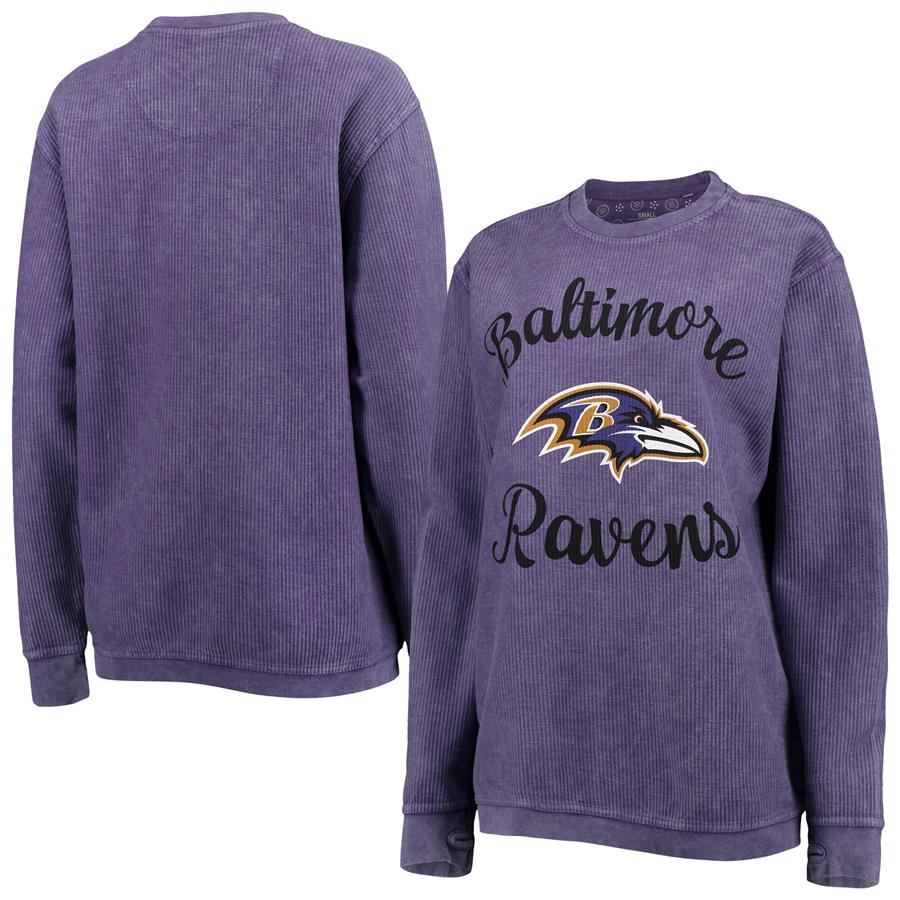 Baltimore Ravens G-III 4Her by Carl Banks Women's Comfy Cord Pullover Sweatshirt - Purple