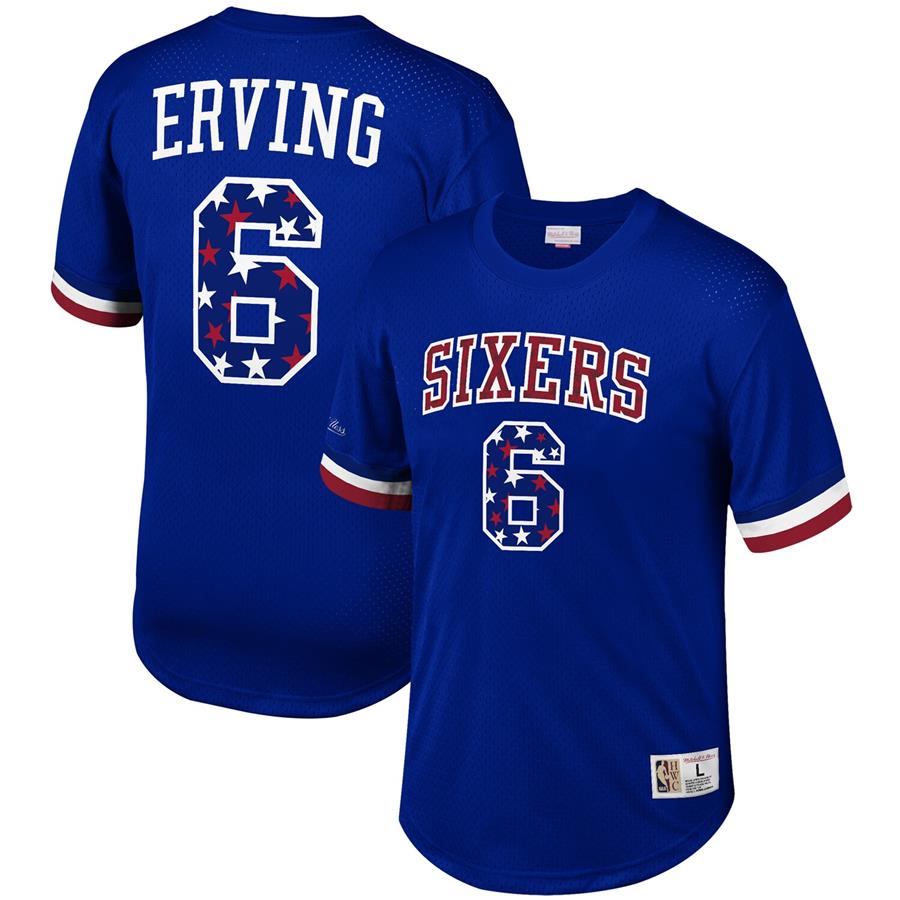 Julius Erving Philadelphia 76ers Mitchell & Ness Player Name & Number T-Shirt - Royal