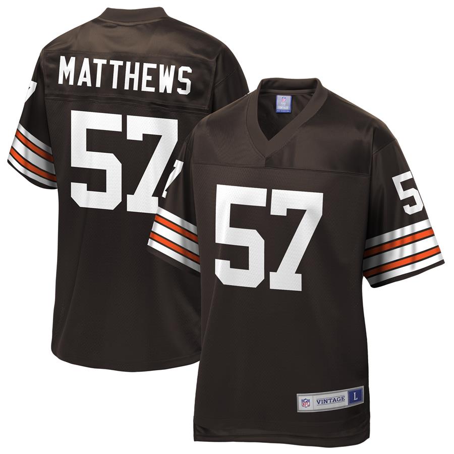 Clay Matthews Cleveland Browns NFL Pro Line Throwback Retired Player Jersey - Brown