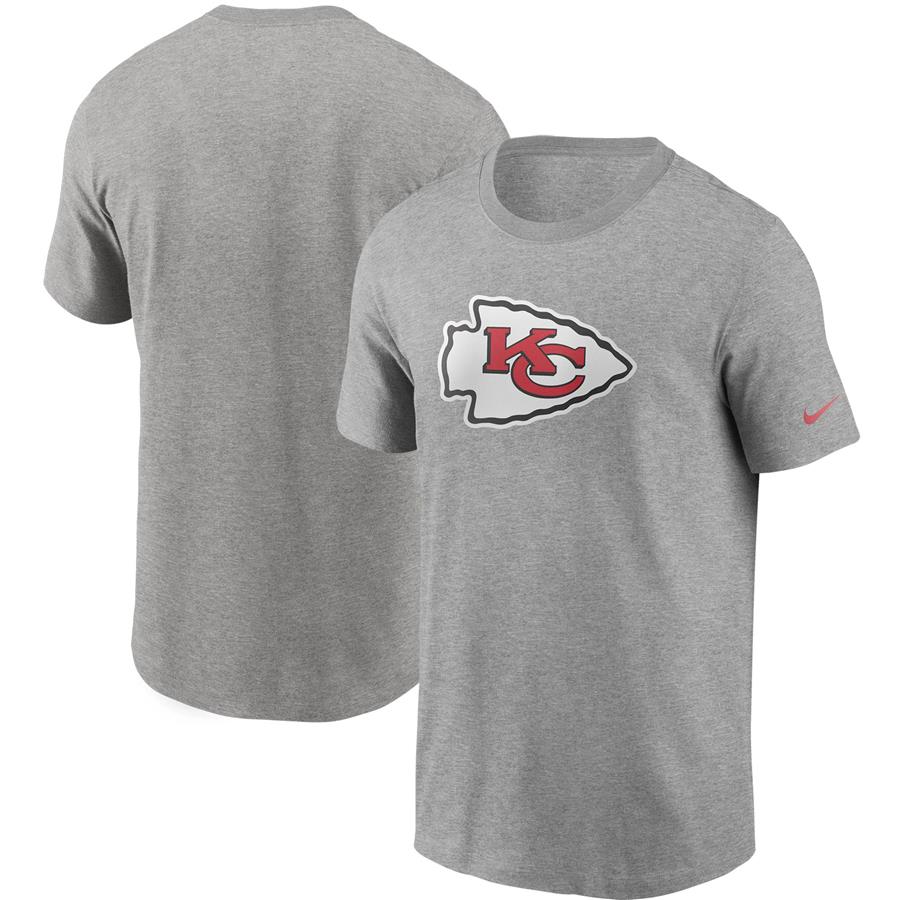 Kansas City Chiefs Nike Primary Logo T-Shirt - Heathered Gray