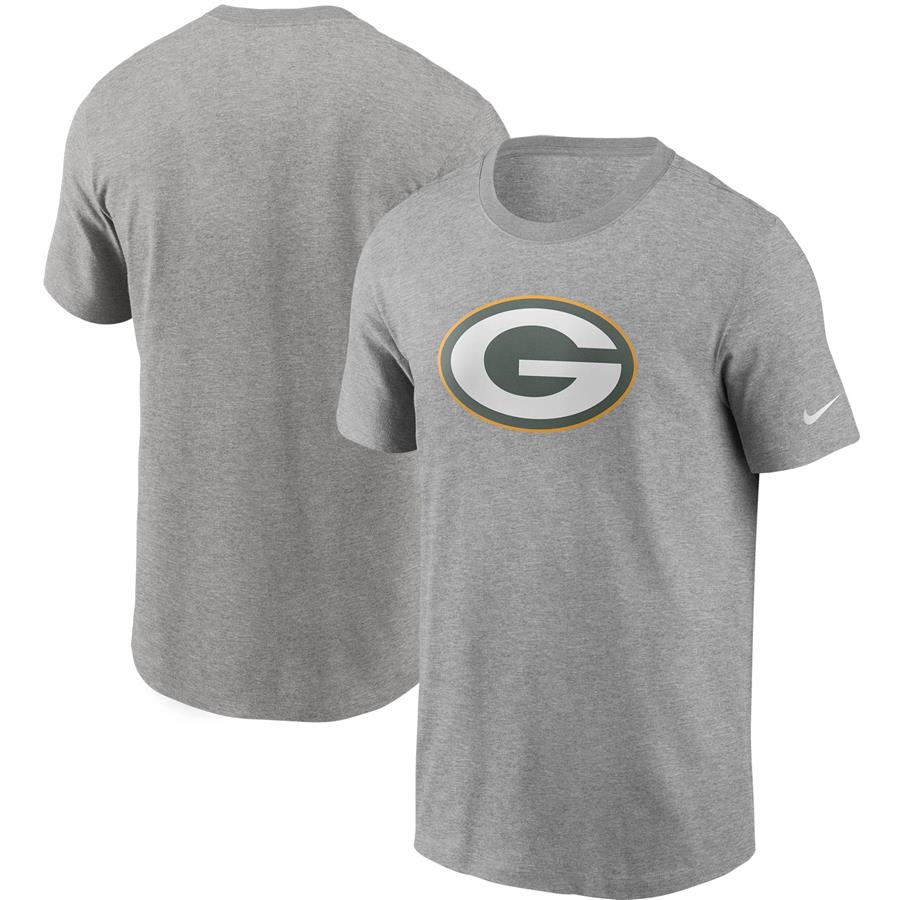 Green Bay Packers Nike Primary Logo T-Shirt - Heathered Gray