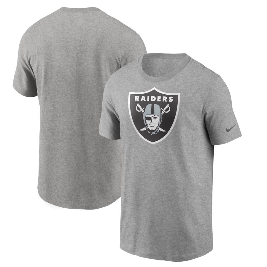 Las Vegas Raiders Nike Primary Logo T-Shirt - Heathered Gray