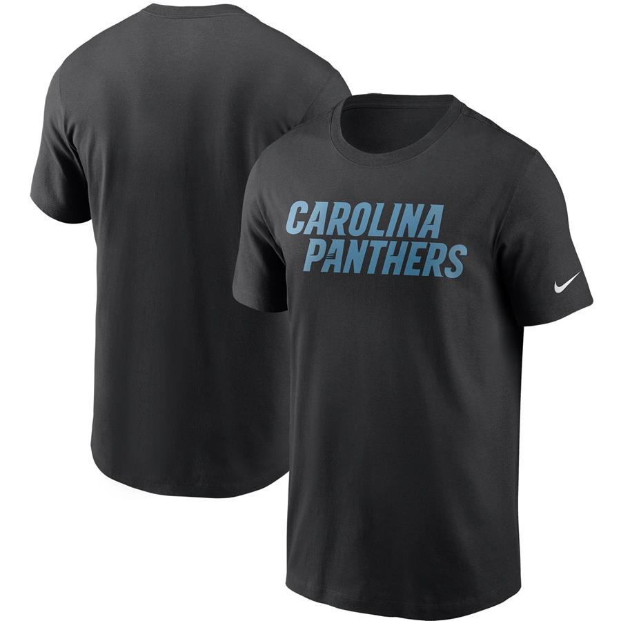 Carolina Panthers Nike Team Wordmark T-Shirt - Black