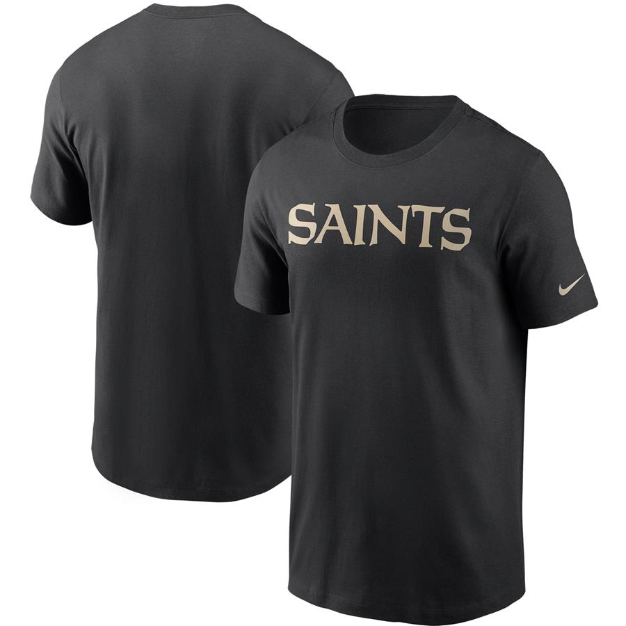 New Orleans Saints Nike Team Wordmark T-Shirt - Black
