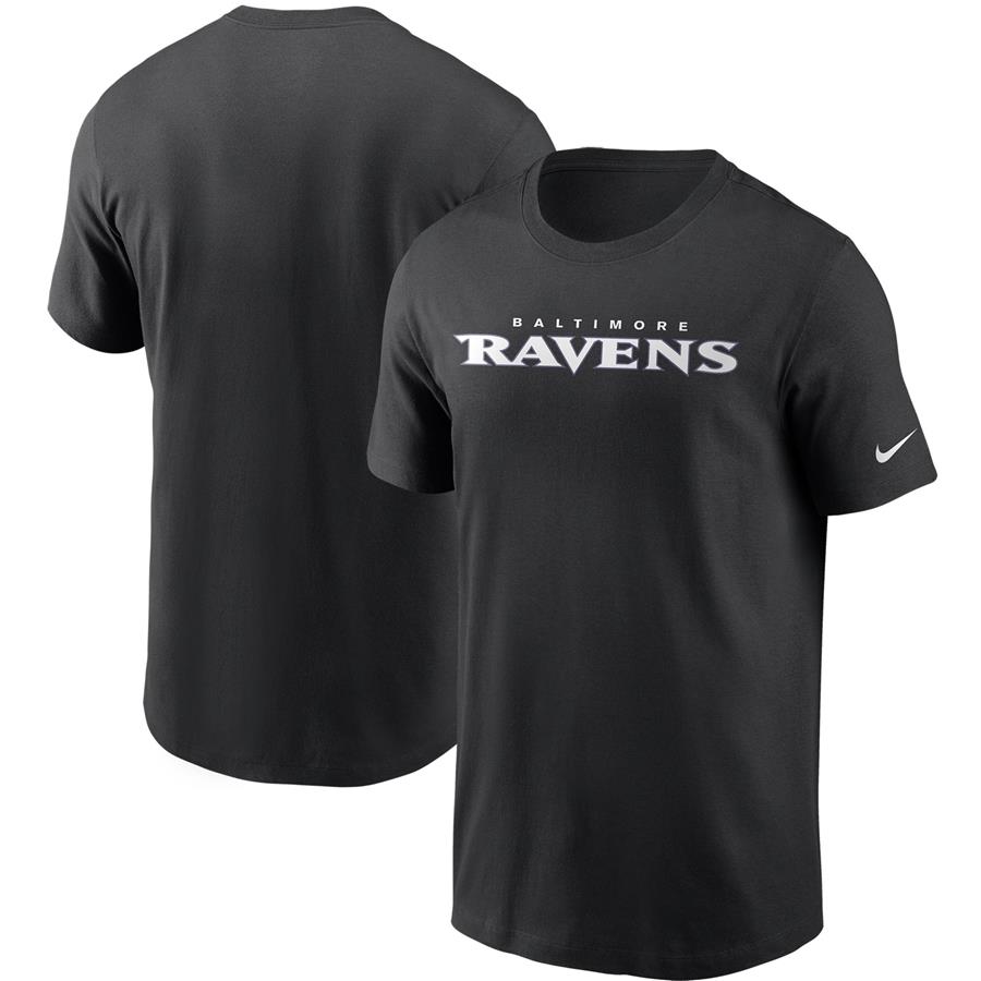 Baltimore Ravens Nike Team Wordmark T-Shirt - Black