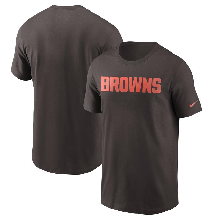 Cleveland Browns Nike Team Wordmark T-Shirt - Brown