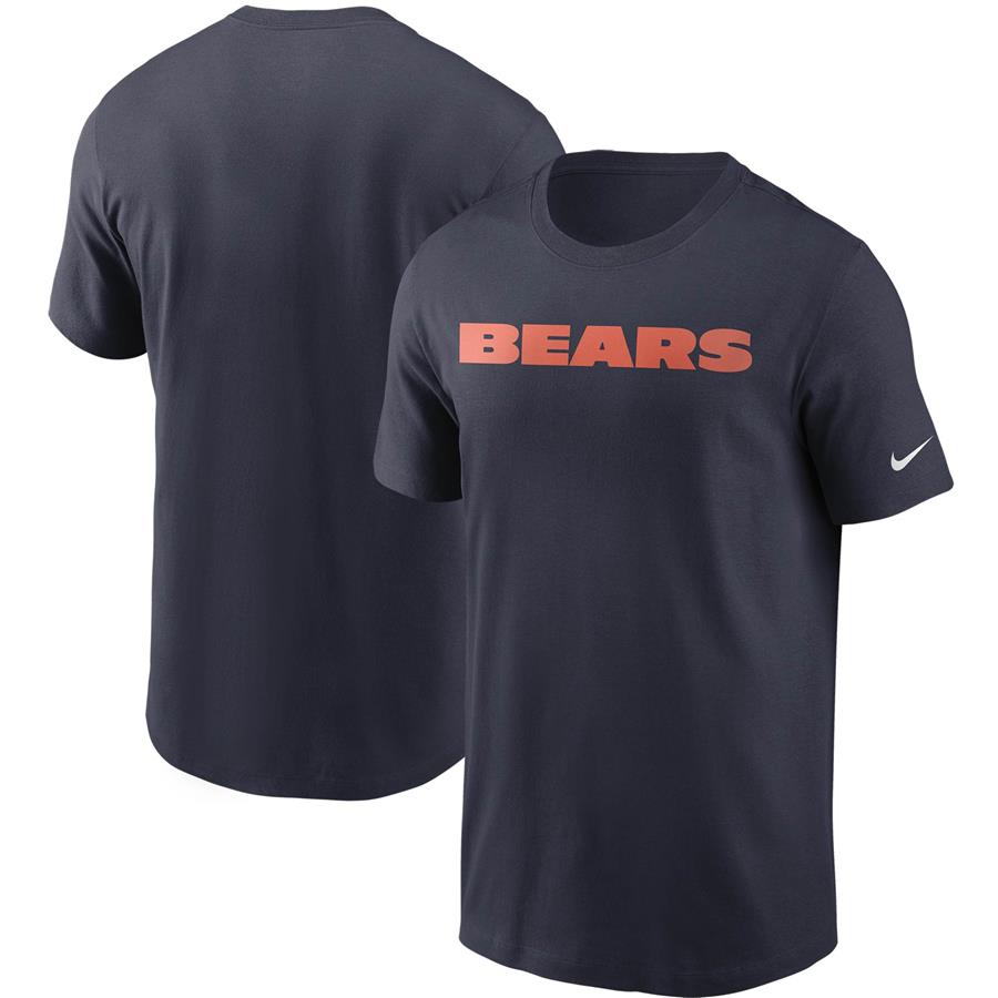 Chicago Bears Nike Team Wordmark T-Shirt - Navy
