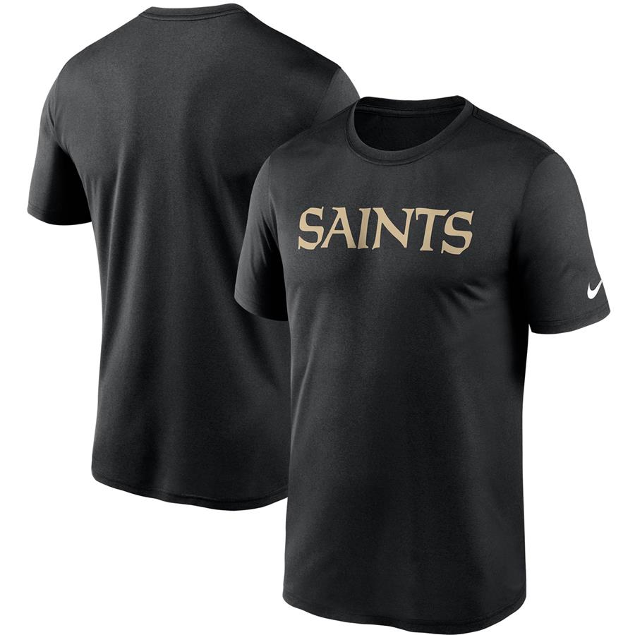 New Orleans Saints Nike Wordmark Legend Performance T-Shirt - Black