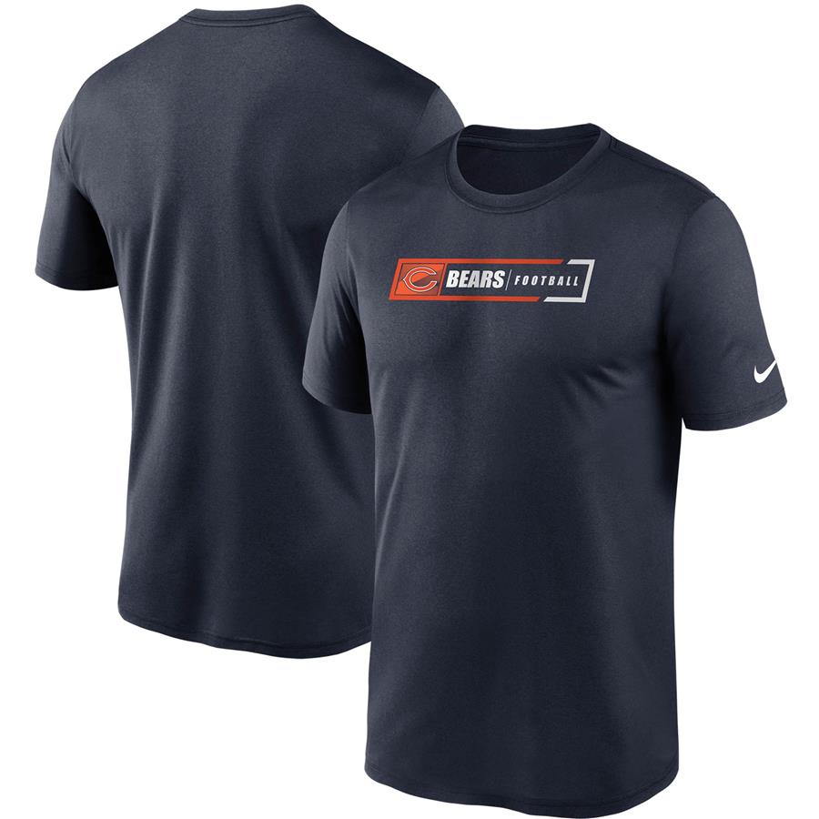 Chicago Bears Nike Fan Gear Legend Football Performance T-Shirt - Navy