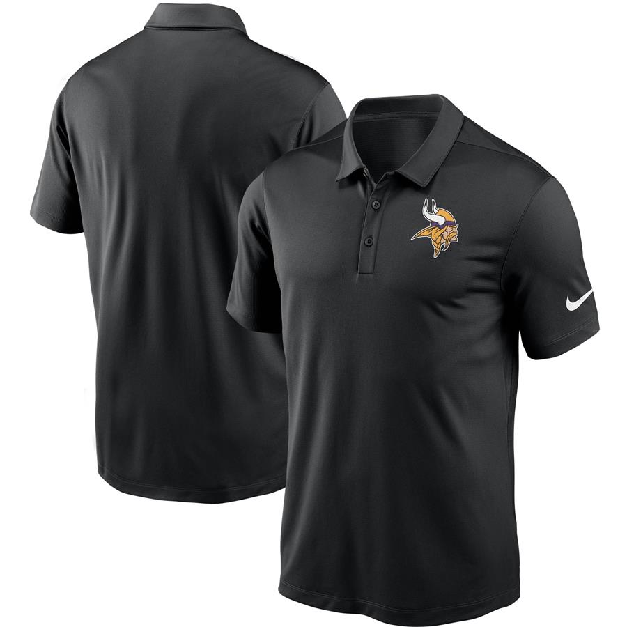 Minnesota Vikings Nike Fan Gear Franchise Team Performance Polo - Black