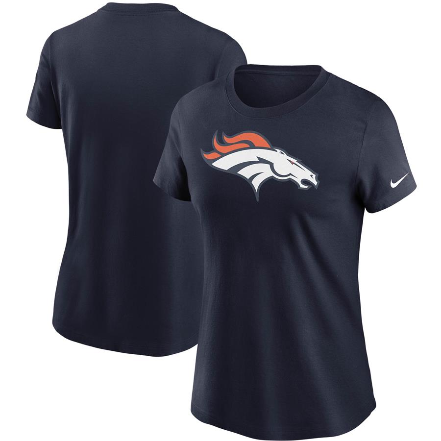 Denver Broncos Nike Women's Logo Essential T-Shirt - Navy