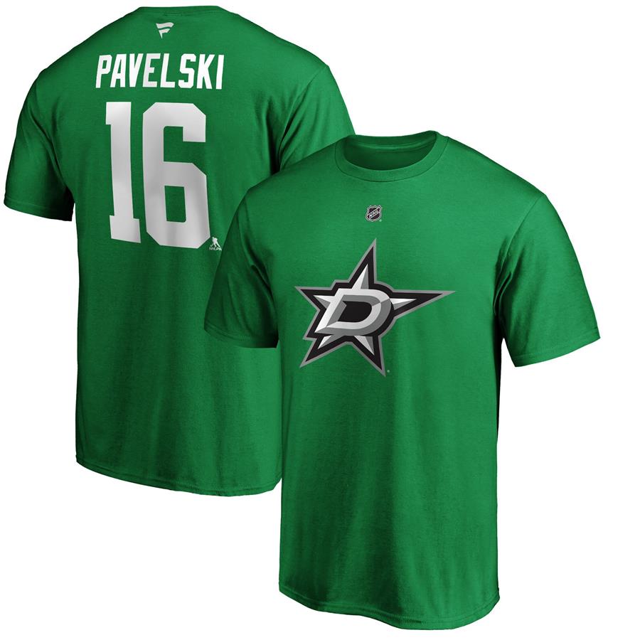 Joe Pavelski Dallas Stars Fanatics Branded Authentic Stack Player Name & Number T-Shirt - Kelly Green