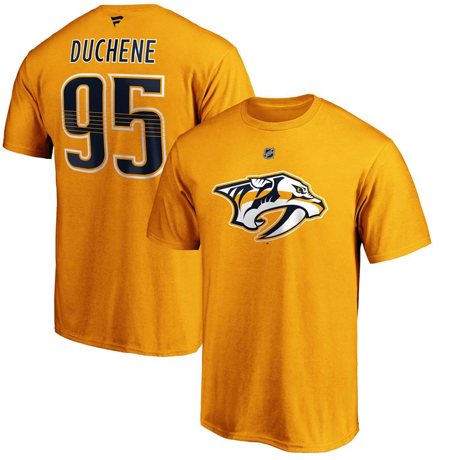 Matt Duchene Nashville Predators Fanatics Branded Authentic Stack Player Name & Number T-Shirt - Gold