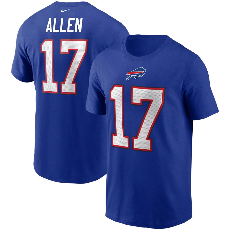 Josh Allen Buffalo Bills Nike Name & Number T-Shirt - Royal
