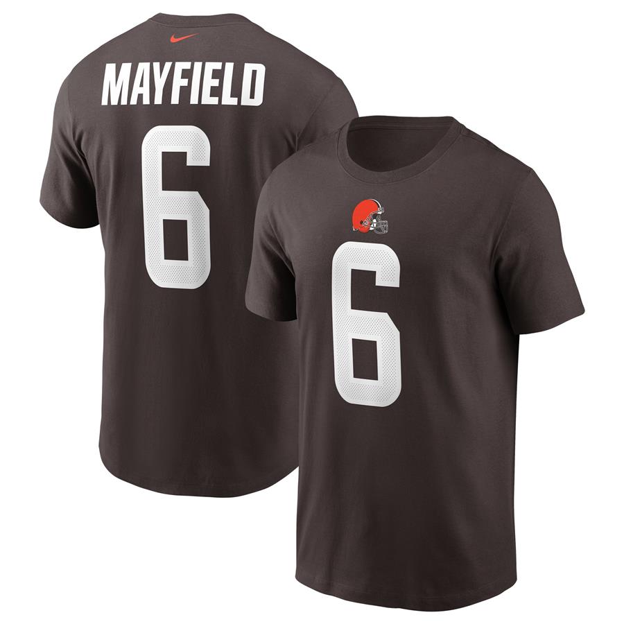 Baker Mayfield Cleveland Browns Nike Name & Number T-Shirt - Brown