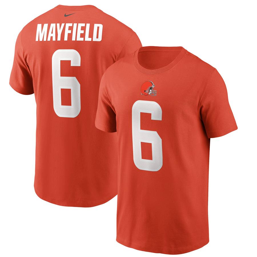 Baker Mayfield Cleveland Browns Nike Name & Number T-Shirt - Orange