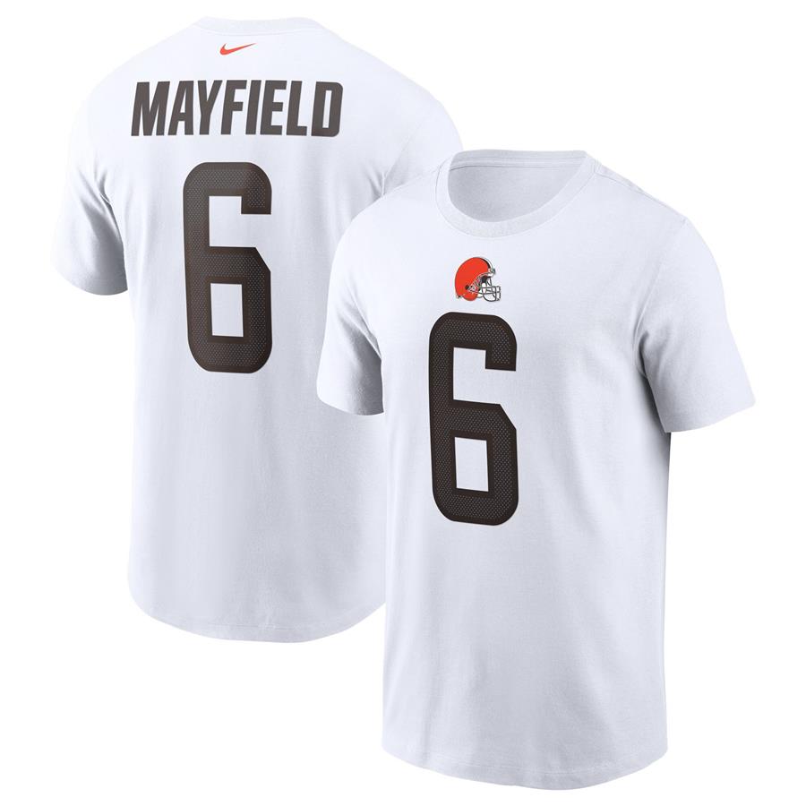 Baker Mayfield Cleveland Browns Nike Name & Number T-Shirt - White