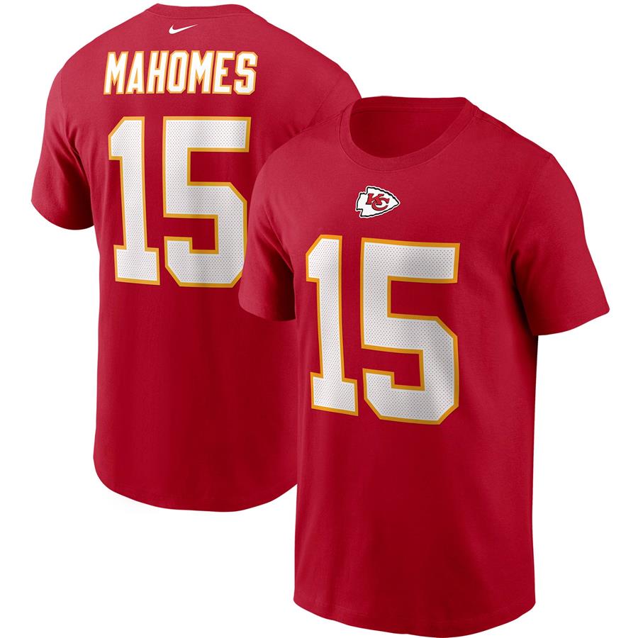 Patrick Mahomes Kansas City Chiefs Nike Name & Number T-Shirt - Red