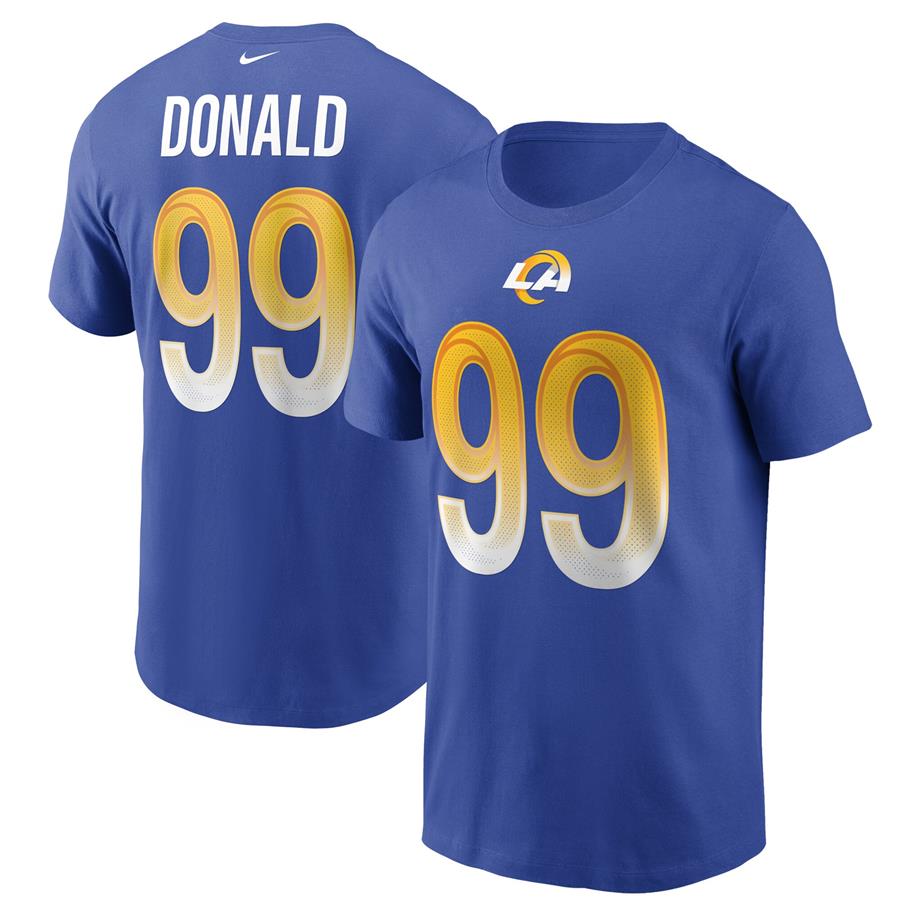 Aaron Donald Los Angeles Rams Nike Name & Number T-Shirt - Royal