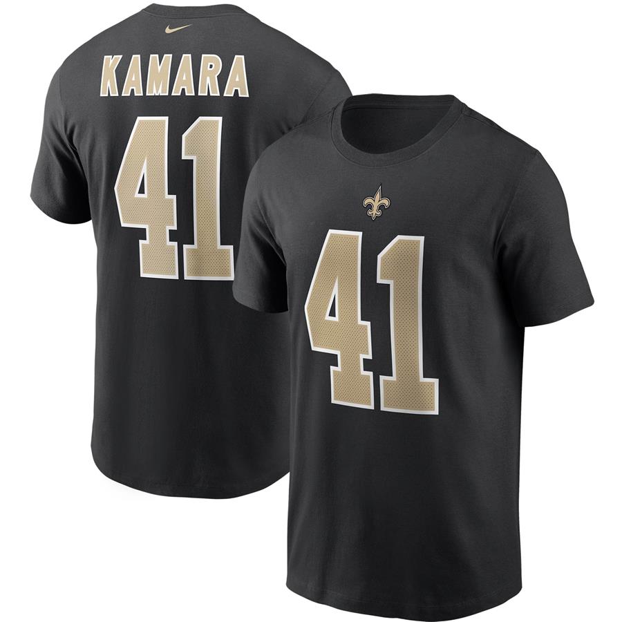 Alvin Kamara New Orleans Saints Nike Name & Number T-Shirt - Black