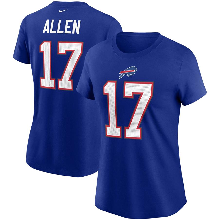 Josh Allen Buffalo Bills Nike Women's Name & Number T-Shirt - Royal