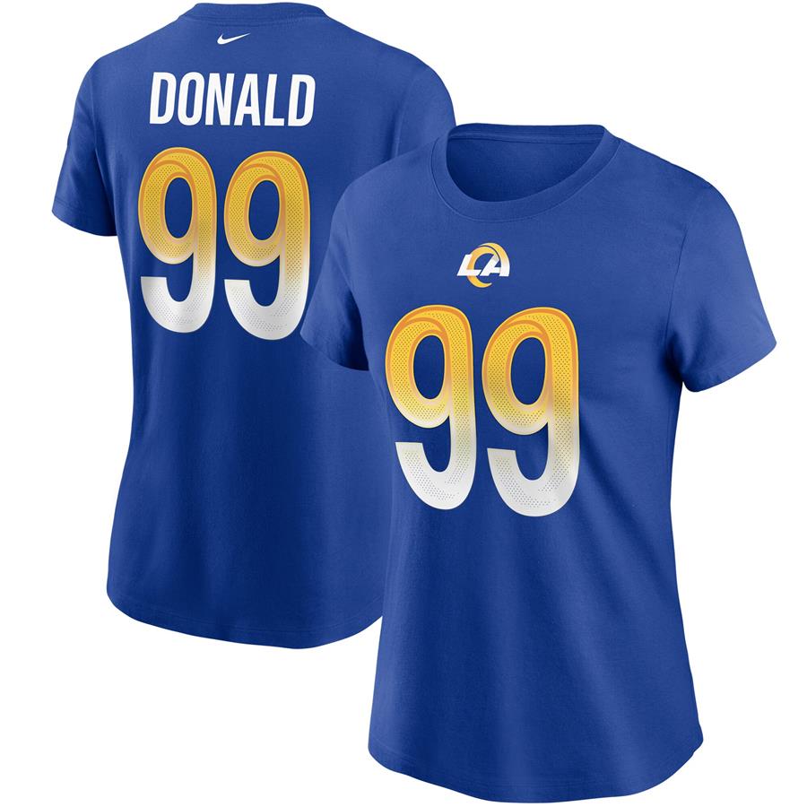 Aaron Donald Los Angeles Rams Nike Women's Name & Number T-Shirt - Royal