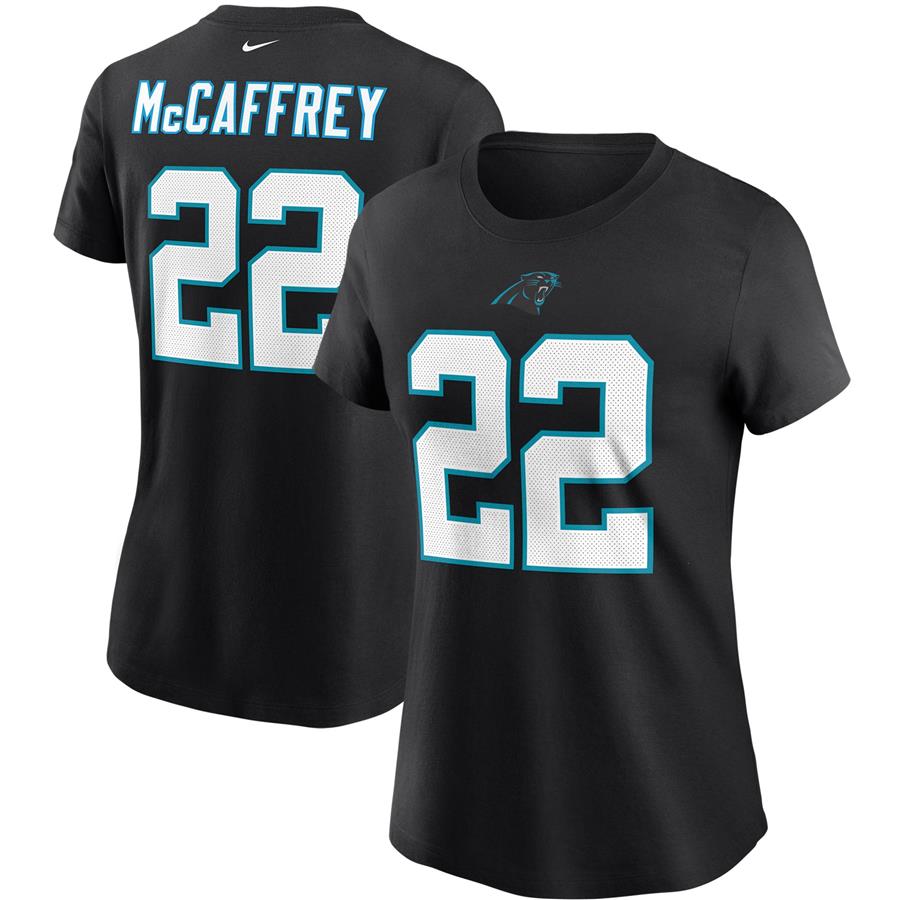 Christian McCaffrey Carolina Panthers Nike Women's Name & Number T-Shirt - Black