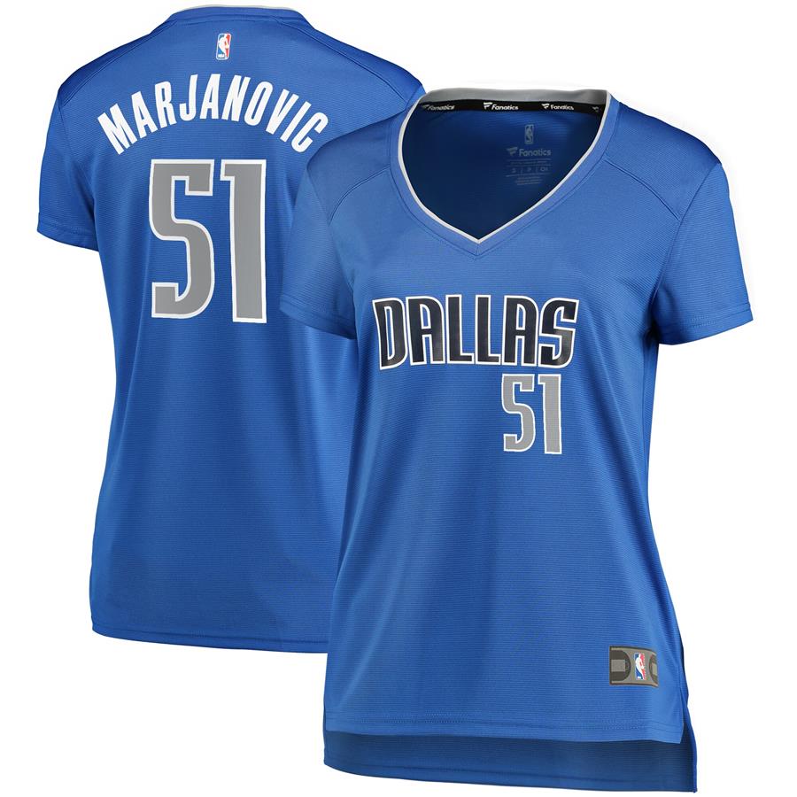 Boban Marjanovic Dallas Mavericks Fanatics Branded Women's Fast Break Replica Player Jersey Blue - Icon Edition