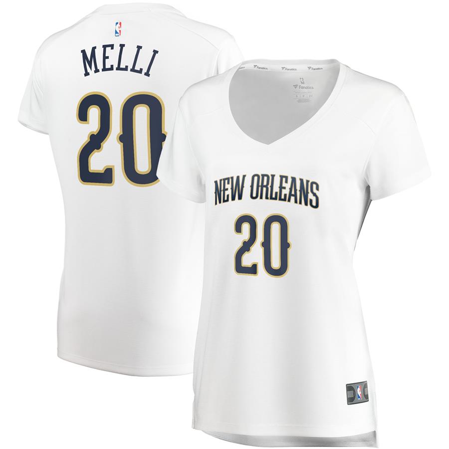 Nicolo Melli New Orleans Pelicans Fanatics Branded Women's Fast Break Replica Jersey White - Association Edition