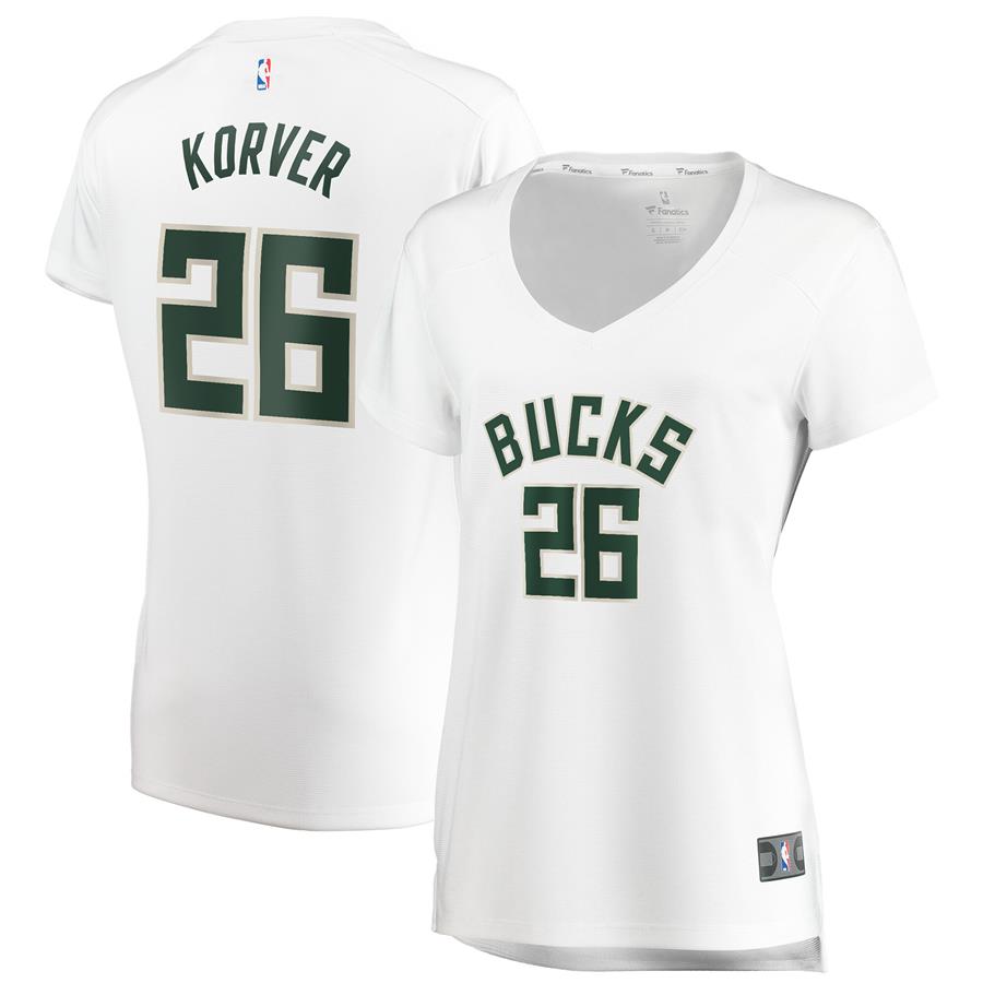 Kyle Korver Milwaukee Bucks Fanatics Branded Women's Fast Break Replica Jersey White - Association Edition