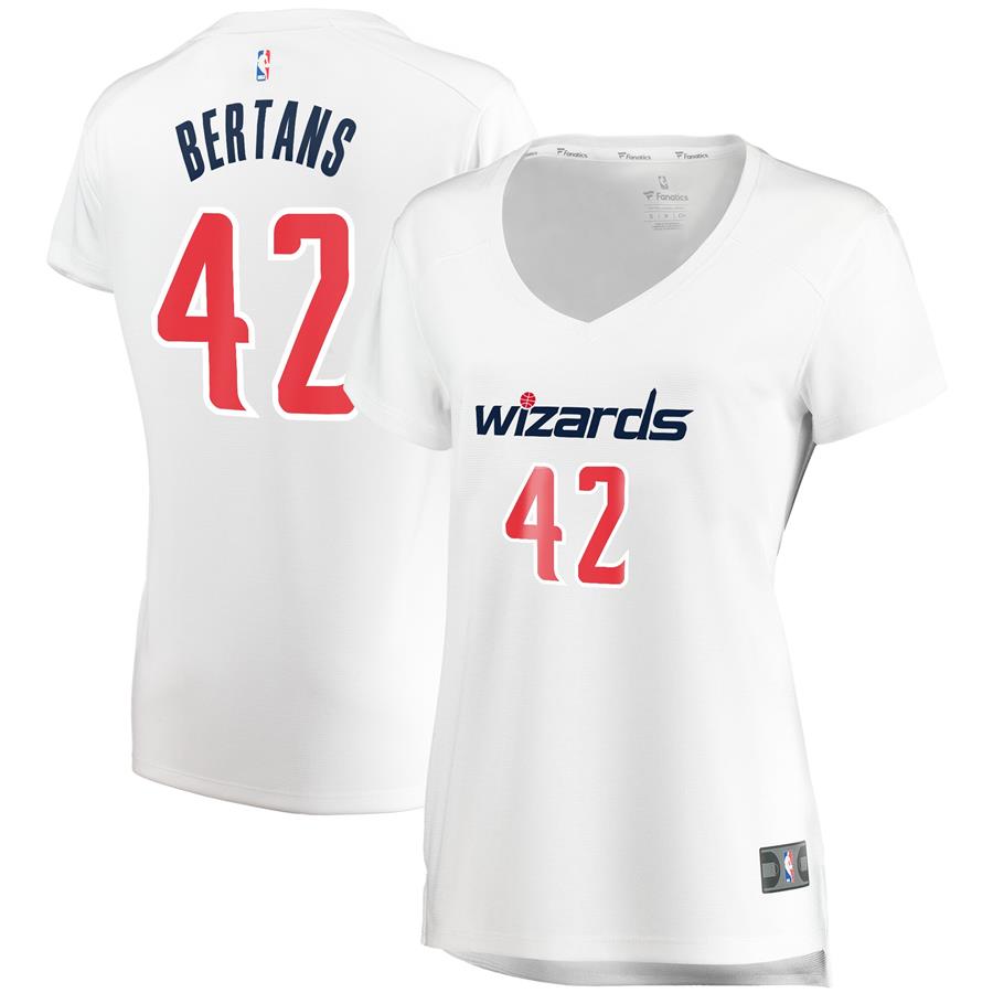 Davis Bertans Washington Wizards Fanatics Branded Women's Fast Break Replica Jersey White - Association Edition
