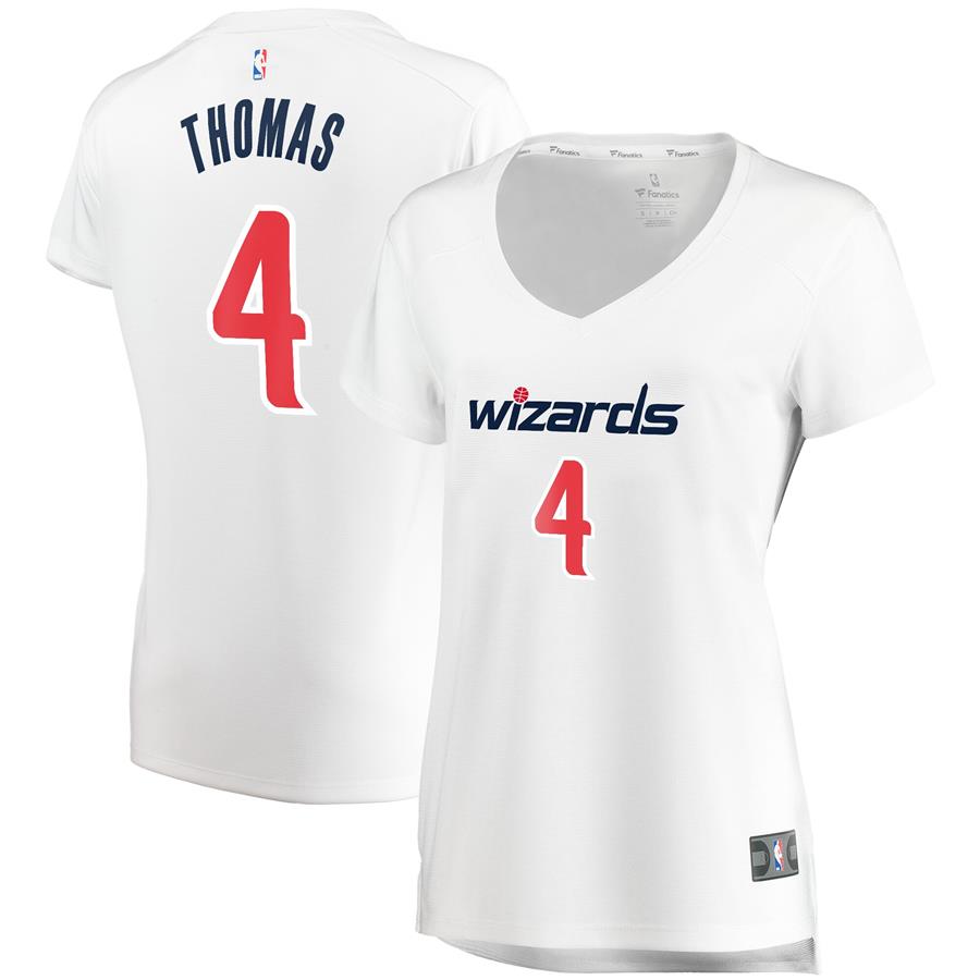 Isaiah Thomas Washington Wizards Fanatics Branded Women's Fast Break Replica Jersey White - Association Edition