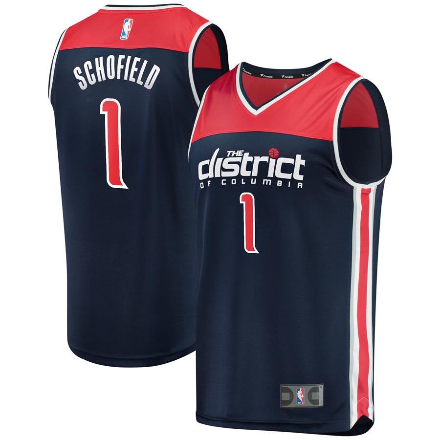 Admiral Schofield Washington Wizards Fanatics Branded Fast Break Replica Player Jersey Navy - Statement Edition