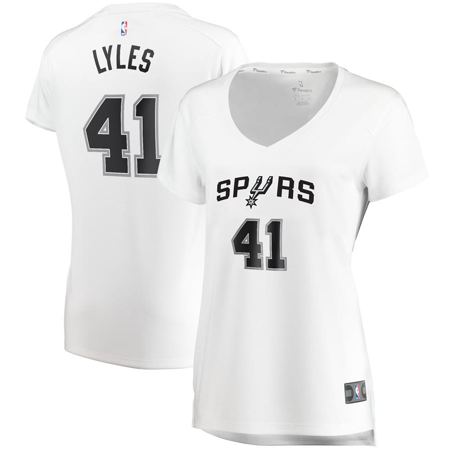 Trey Lyles San Antonio Spurs Fanatics Branded Women's Fast Break Replica Jersey White - Association Edition