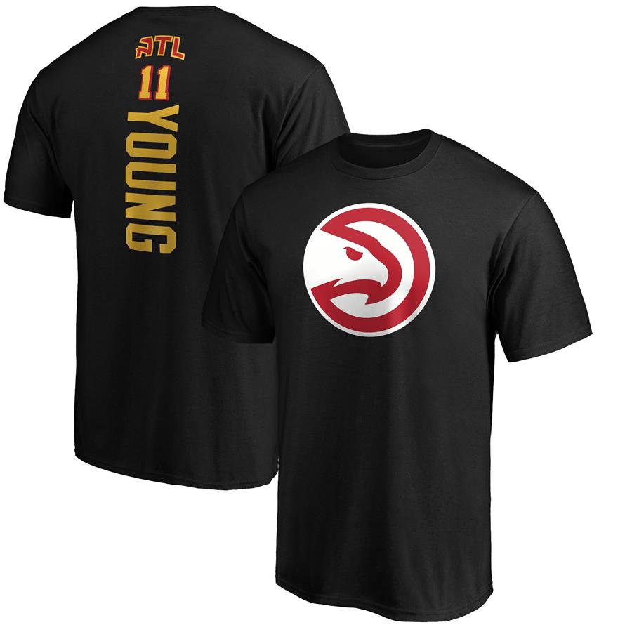 Trae Young Atlanta Hawks Fanatics Branded Team Playmaker Name & Number T-Shirt - Black