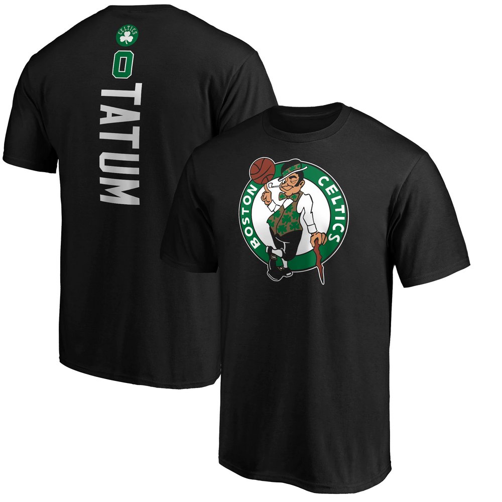 Jayson Tatum Boston Celtics Fanatics Branded Team Playmaker Name & Number T-Shirt - Black
