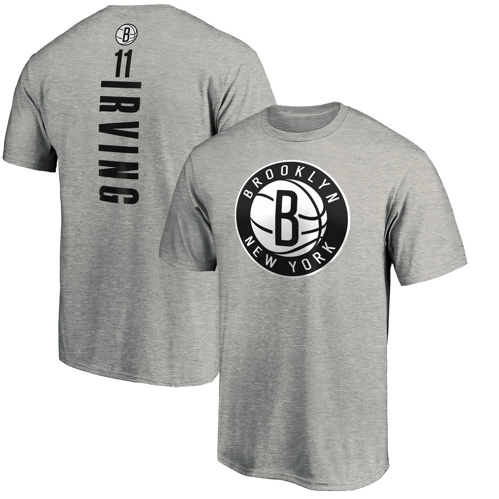 Kyrie Irving Brooklyn Nets Fanatics Branded Playmaker Name & Number Team T-Shirt - Heathered Gray