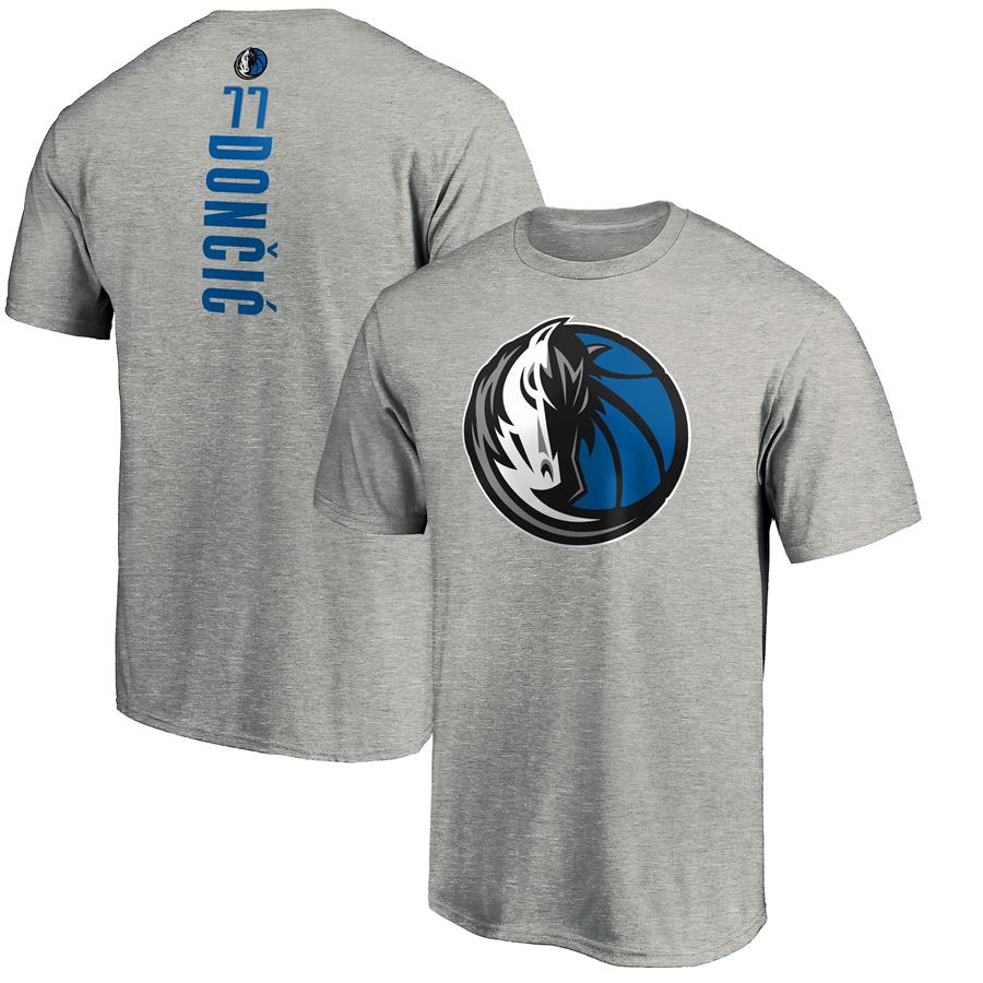 Luka Doncic Dallas Mavericks Fanatics Branded Playmaker Name & Number Team T-Shirt - Heathered Gray